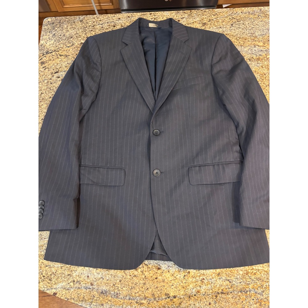Banana Republic Mens Navy Blue Pinstripe Two Button Blazer Suit Jacket 40R